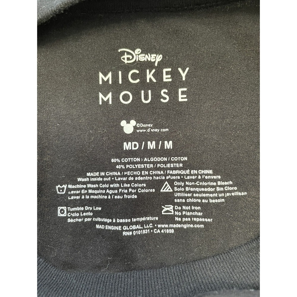 Disney Mickey Mouse Glow In The Dark Halloween Boo Yah Shirt Size Medium - Picture 4 of 4